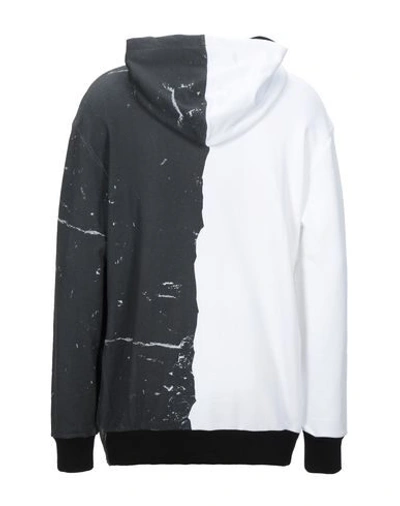 Shop Balmain Hooded Sweatshirt In White