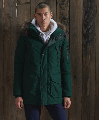 Superdry Men's Premium Down Parka Coat Green Size: Xxl | ModeSens