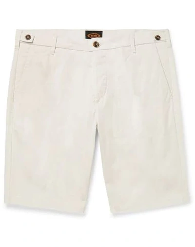 Shop Tod's Shorts & Bermuda Shorts In Light Grey