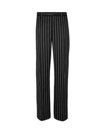 Shop Burberry Man Pants Black Size 32 Wool, Elastane