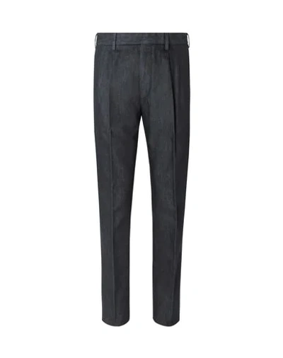 Shop Ermenegildo Zegna Zegna Man Pants Midnight Blue Size 40 Cotton, Silk