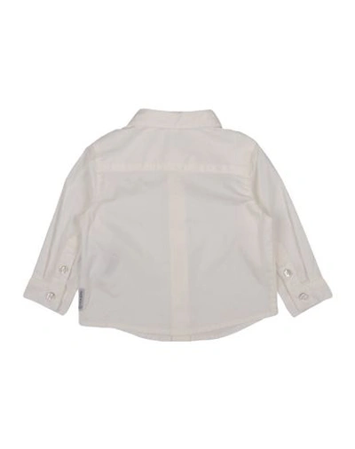 Shop Armani Junior Solid Color Shirt In Ivory