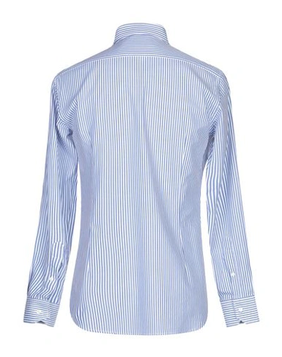 Shop Pierre Balmain Striped Shirt In Pastel Blue