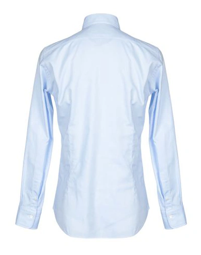 Shop Alessandro Gherardi Solid Color Shirt In Sky Blue