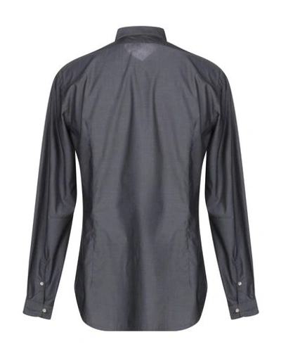 Shop Dnl Shirts In Steel Grey