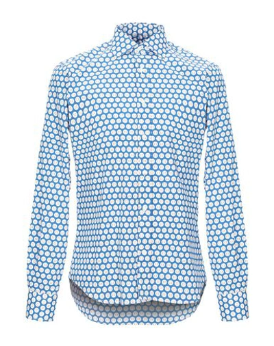 Shop Luchino Camicie Patterned Shirt In Blue