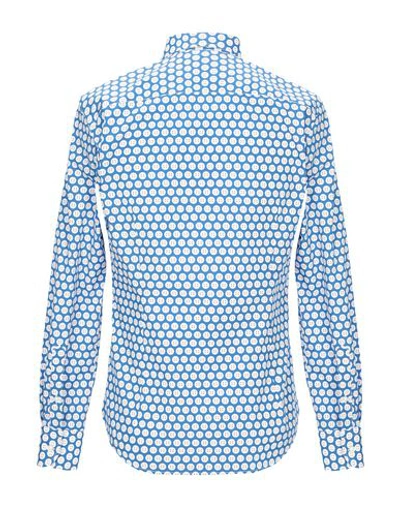 Shop Luchino Camicie Patterned Shirt In Blue