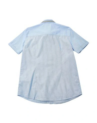 Shop Armani Junior Shirts In Blue