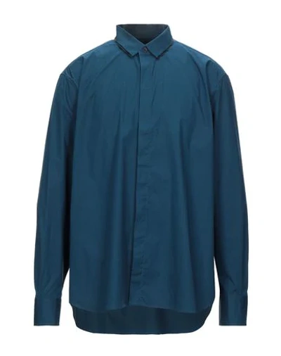 Shop Zegna Solid Color Shirt In Blue