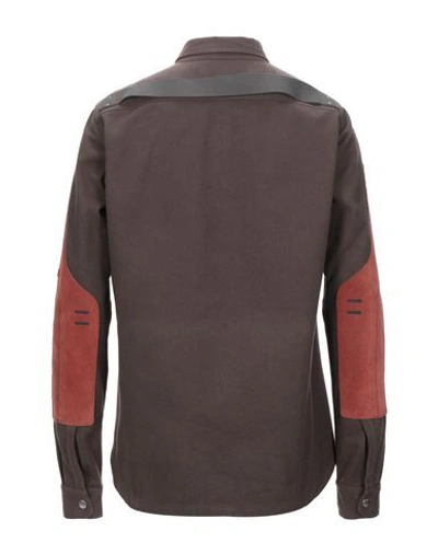 Shop Rick Owens Solid Color Shirt In Lead
