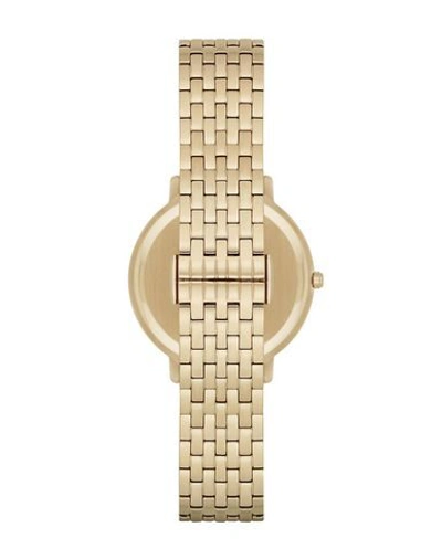 Shop Emporio Armani Wrist Watch In Gold
