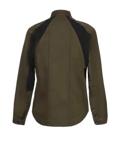 Shop Abasi Rosborough Denim Jacket In Military Green