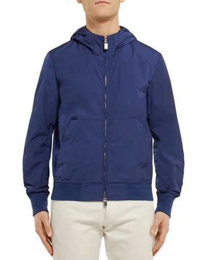 Shop Canali Man Jacket Blue Size 40 Polyamide, Polyester