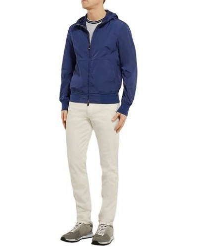 Shop Canali Man Jacket Blue Size 40 Polyamide, Polyester