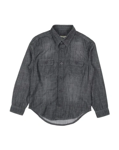 Shop Philipp Plein Denim Shirts In Grey