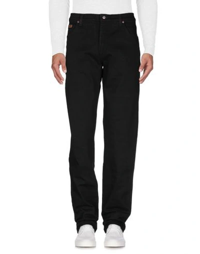 Shop Wrangler Denim Pants In Black