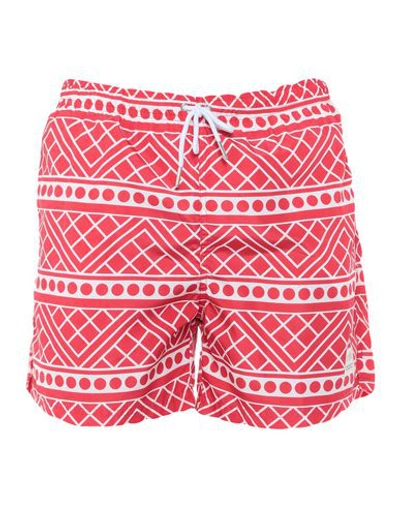Shop Daily Paper Swim Shorts In Red