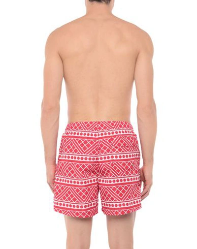 Shop Daily Paper Swim Shorts In Red