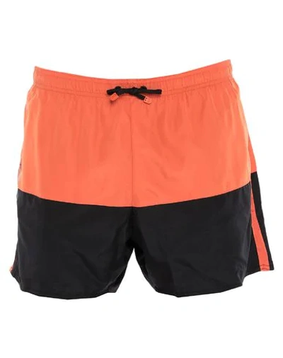 Shop Armani Exchange Swim Shorts In Orange