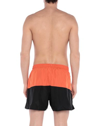 Shop Armani Exchange Swim Shorts In Orange