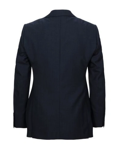 Shop Thom Sweeney Suit Jackets In Dark Blue
