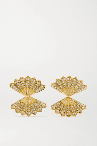 Shop Anita Ko 18-karat Gold Diamond Earrings