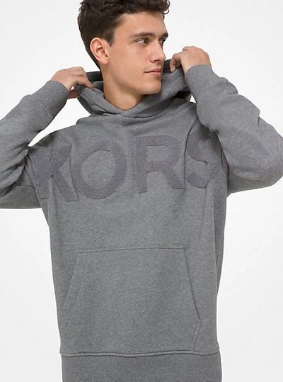 Shop Michael Kors Kors Cotton Hoodie In Grey