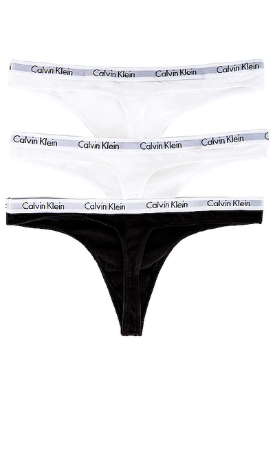 Calvin Klein Underwear Carousel 3 Pack Underwear In White & Black