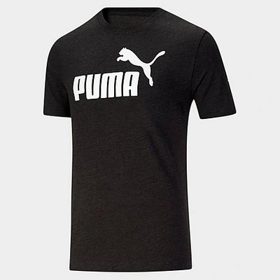 Shop Puma Men's Essentials Heather T-shirt In Black
