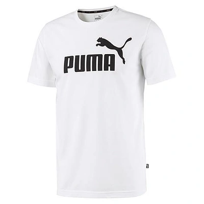 Shop Puma Men's Essentials Heather T-shirt In White