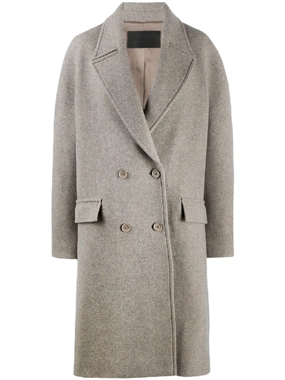 Shop Christian Wijnants Chaman Double Breasted Coat In Grey