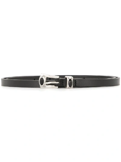 Shop Iro Embellished Buckle Belt In Black