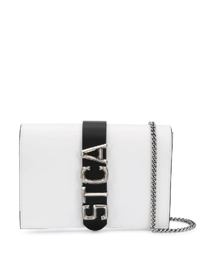 Shop Just Cavalli Logo Clutch Bag In White