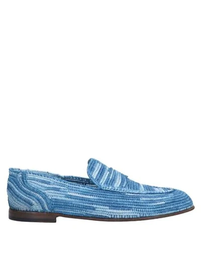 Shop Dolce & Gabbana Loafers In Azure