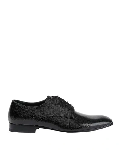 Shop Giorgio Armani Lace-up Shoes In Black