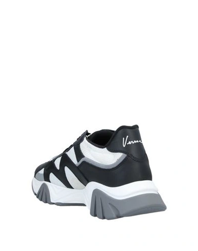 Shop Versace Man Sneakers White Size 11 Soft Leather, Textile Fibers