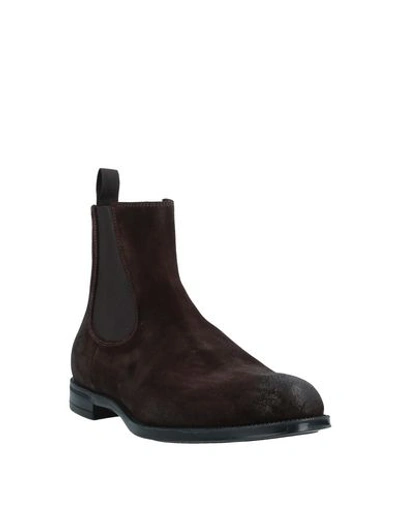 Doucal's Man Ankle Boots Chocolate Brown Size 9 Soft Leather In Brown