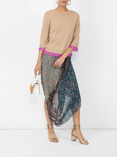 Shop Chloé Asymmetric Floral Print Skirt