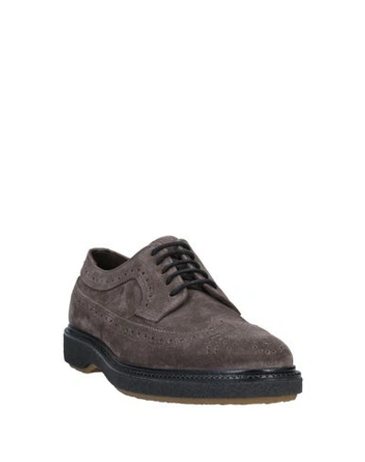 Shop A.testoni Laced Shoes In Lead