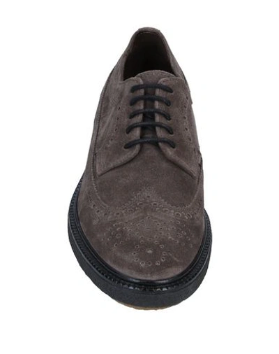 Shop A.testoni Laced Shoes In Lead