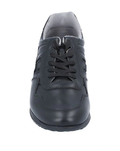 Shop Hogan Man Sneakers Black Size 8 Soft Leather