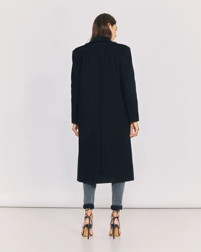 Iro Ligu Black Long Wool Overcoat | ModeSens