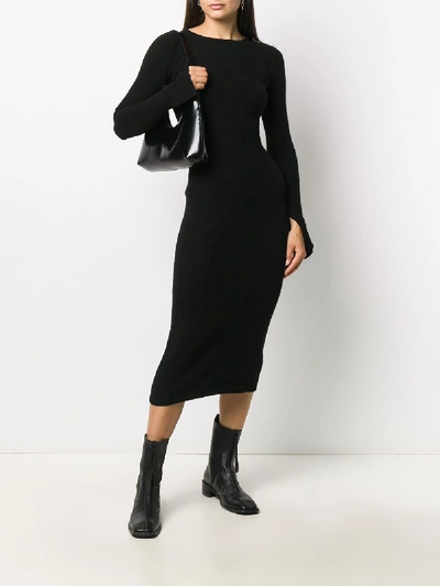 Shop Andamane Etta Wool Dress In Black