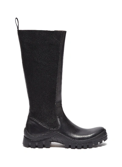 Shop Atp Atelier 'bitonto' Leather Mid Calf Boots In Black