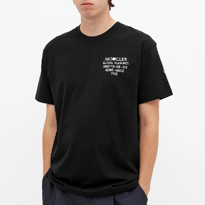 Shop Moncler Genius 2 Moncler 1952 X Undefeated Small Logo Print Tee In Black