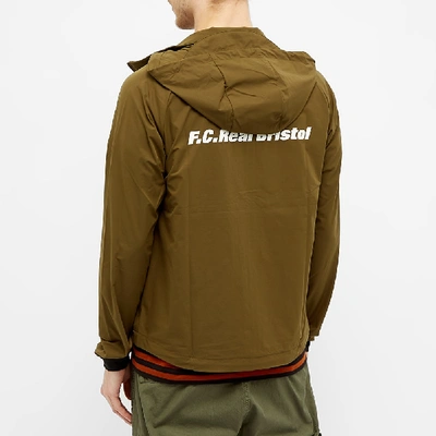 Shop F.c. Real Bristol Stretch Lightweight Hooded Blouson In Brown