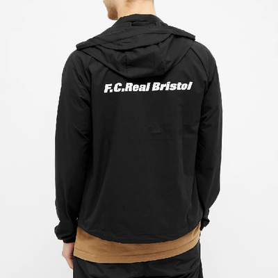 Shop F.c. Real Bristol Stretch Lightweight Hooded Blouson In Black