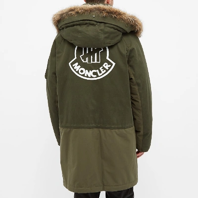 Shop Moncler Genius 2 Moncler 1952 X Undefeated Fendorf Fur Lined Parka In Green