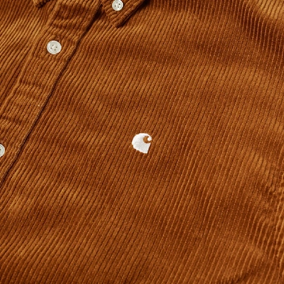 Shop Carhartt Wip Madison Corduroy Shirt In Brown