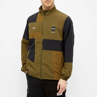 Shop F.c. Real Bristol Patch Work Stand Collar Blouson In Brown